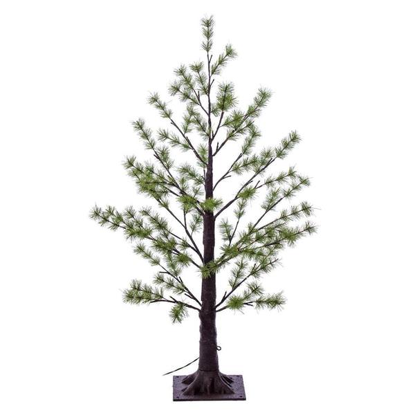 3' LED Warm White Artificial Green Mini Pine 