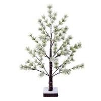 Vickerman 2' LED Warm White Battery Operated Artificial Frosted Green Mini Pine 