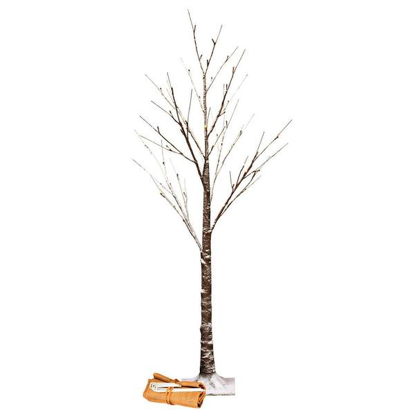 4' LED Warm White Artificial Brown Twig Tree