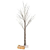 Vickerman 4' LED Warm White Artificial Brown Twig Tree
