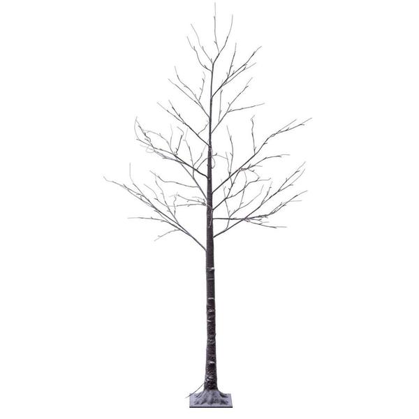 8' LED Warm White Artificial Brown Twig Tree