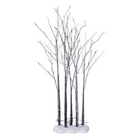Vickerman 4' 5 Piece LED Warm White Artificial Frosted Brown Twig Tree