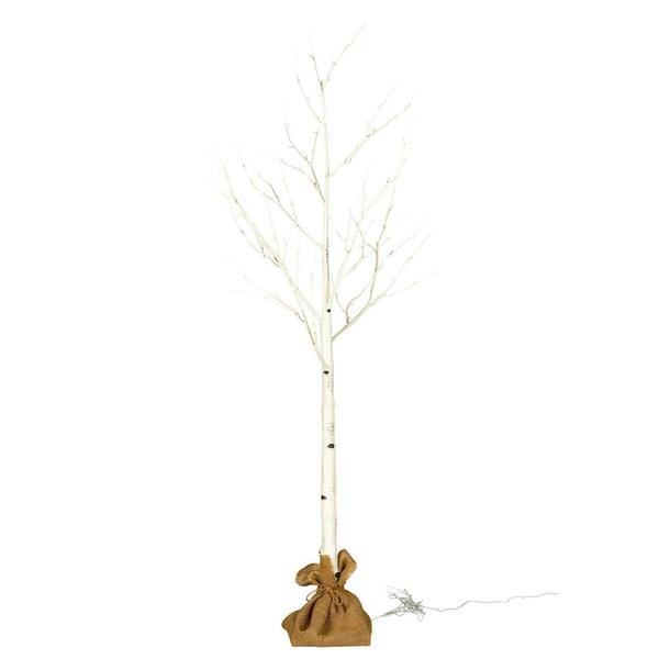 6' LED Warm White Artificial Birch Twig Tree