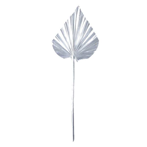 15.75-19.5" Metallic Silver Palm Spear (12 Pack)