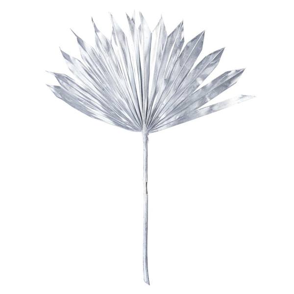 13.75-19.5" Metallic Silver Palm Spear (12 Pack)