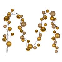 Vickerman 10' Gold Assorted Ball Branch Wire Garland