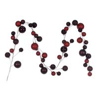Vickerman 10' Burgundy Assorted Ball Branch Wire Garland