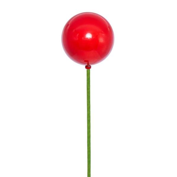 3" x 18" Red Pearl Ball UV Coated Stick (12 Pack)