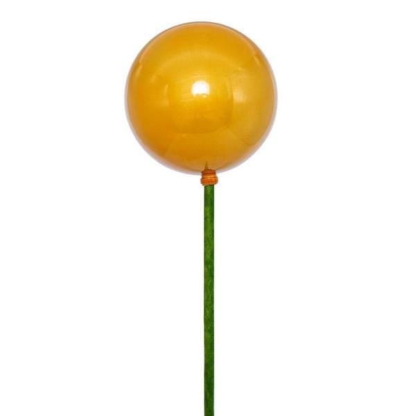 3" x 18" Gold Pearl Ball UV Coated Stick (12 Pack)