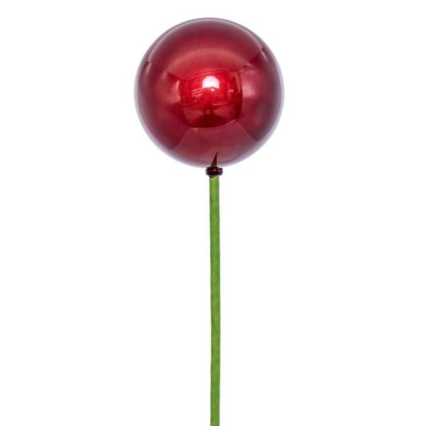 3" x 18" Wine Pearl Ball UV Coated Stick (12 Pack)