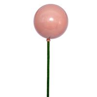 Vickerman 3" x 18" Rose Gold Pearl Ball UV Coated Stick (12 Pack)