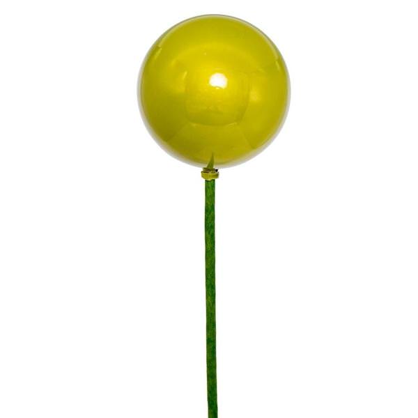 3" x 18" Lime Pearl Ball UV Coated Stick (12 Pack)