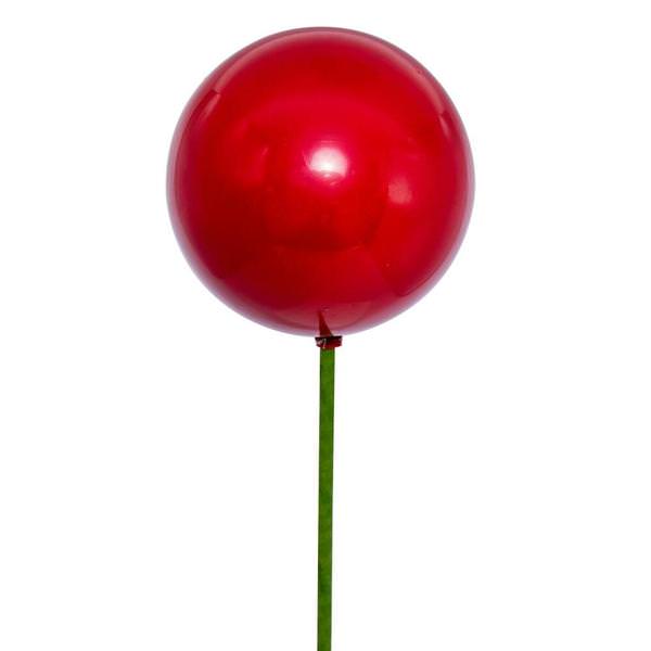 4" x 18" Red Pearl Ball UV Coated Stick (6 Pack)