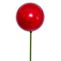 Vickerman 4" x 18" Red Pearl Ball UV Coated Stick (6 Pack)