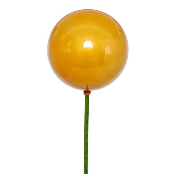 4" x 18" Gold Pearl Ball UV Coated Stick (6 Pack)