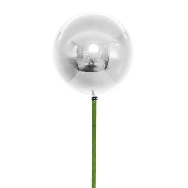 4" x 18" White Pearl Ball UV Coated Stick (6 Pack)