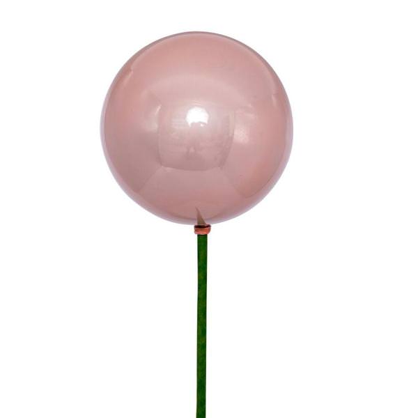 4" x 18" Rose Gold Pearl Ball UV Coated Stick (6 Pack)