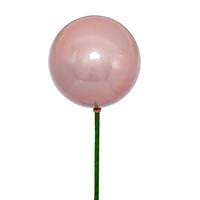 Vickerman 4" x 18" Rose Gold Pearl Ball UV Coated Stick (6 Pack)