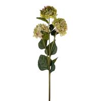 Vickerman 33" Artificial Light Green Hydrangea Three Flower Heads Spray (2 Pack)