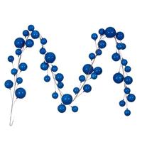 Vickerman 10' Blue Pearl Branch Ball Wire Garland