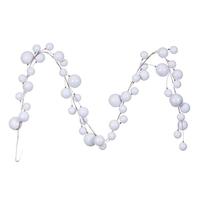 Vickerman 10' Silver Pearl Branch Ball Wire Garland
