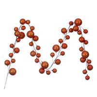Vickerman 10' Burnished Orange Pearl Branch Ball Wire Garland