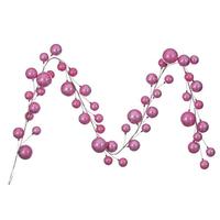 Vickerman 10' Pink Pearl Branch Ball Wire Garland