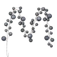 Vickerman 10' Pewter Pearl Branch Ball Wire Garland