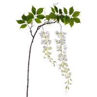 Vickerman 56" Artificial White Wisteria And Foliage Hanging Spray