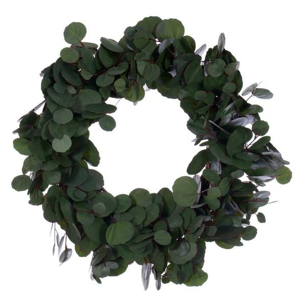 24" Artificial Green Silver Dollar Populus Eucalyptus Wreath