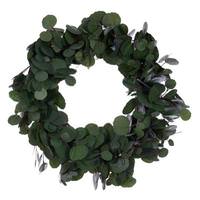Vickerman 24" Artificial Green Silver Dollar Populus Eucalyptus Wreath