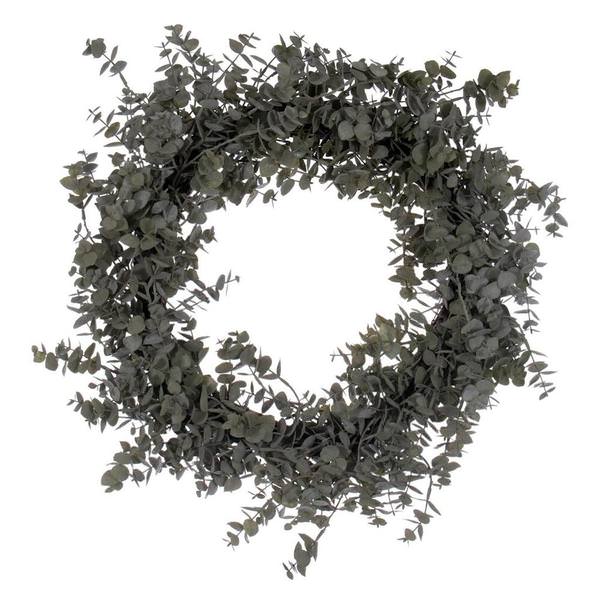 22" Artificial Green/Gray Eucalyptus Wreath