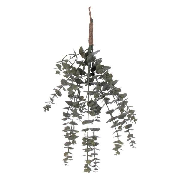 22" Artificial Eucalyptus Green Grey Foliage Bundle with Jute Hanger (2 Pack)