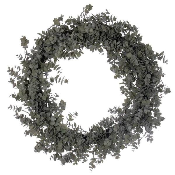30" Artificial Green/Gray Eucalyptus Wreath