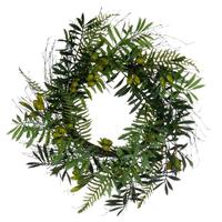 Vickerman 24" Artificial Mixed Olive Leaf Wreath