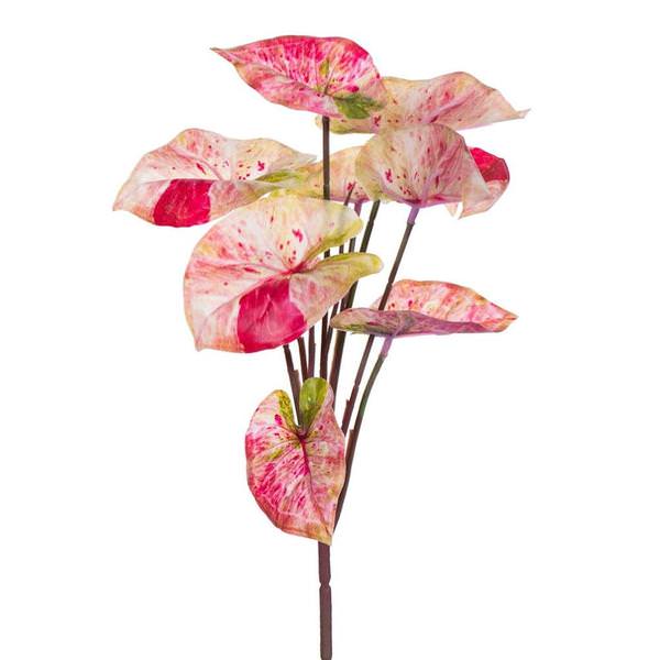 12.5" Red Variegated Leaves Spray (3 Pack)