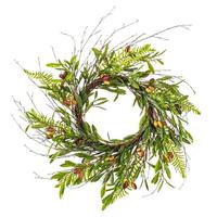 Vickerman 22" Dark Orange Olive Wreath