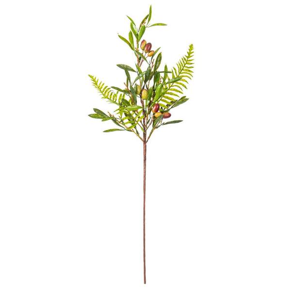27" Artificial Green Olive Spray (3 Pack)
