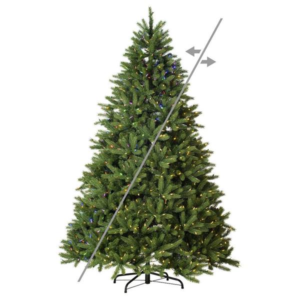 10' x 76" Artificial Grand Noble Spruce 1900 Color Changing Lights