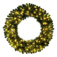 Vickerman 30" Green Deluxe Sequoia Pine Wreath 100 Warm White Lights