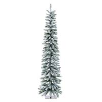 Vickerman 6' x 19" Artificial Snowy Flocked Alpine Unlit