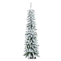 Vickerman 4.5' x 17" Artificial Snowy Flocked Alpine Unlit