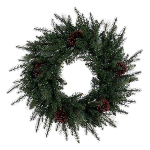 26" Green Mixed Balsam Pine Unlit Wreath