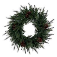 Vickerman 26" Green Mixed Balsam Pine Unlit Wreath