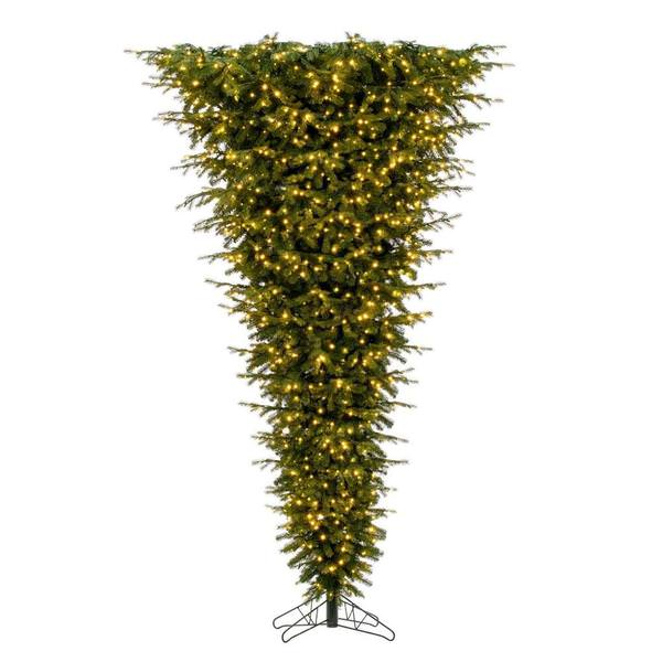 7' x 62" Artificial Upside Down Balsam Pine 750 Warm White Lights