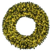 Vickerman 60" Green Deluxe Sequoia Pine Wreath 500 Warm White