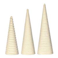 View 12"/18"/24" White Braided Cone Tree (3 Pack)