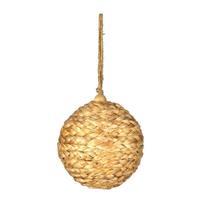 Vickerman 4" Natural Braided Hemp Ball Ornament (2 Pack)
