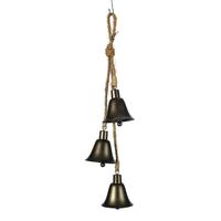 Vickerman 3.5" Matte Mocha Three Bells on Jute Cord Ornament (2 Pack)
