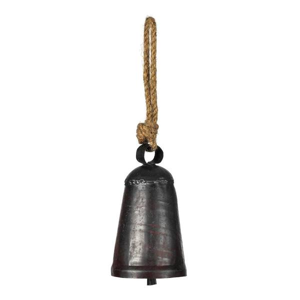 6" Matte Gunmetal Country Bell Ornament (2 Pack)